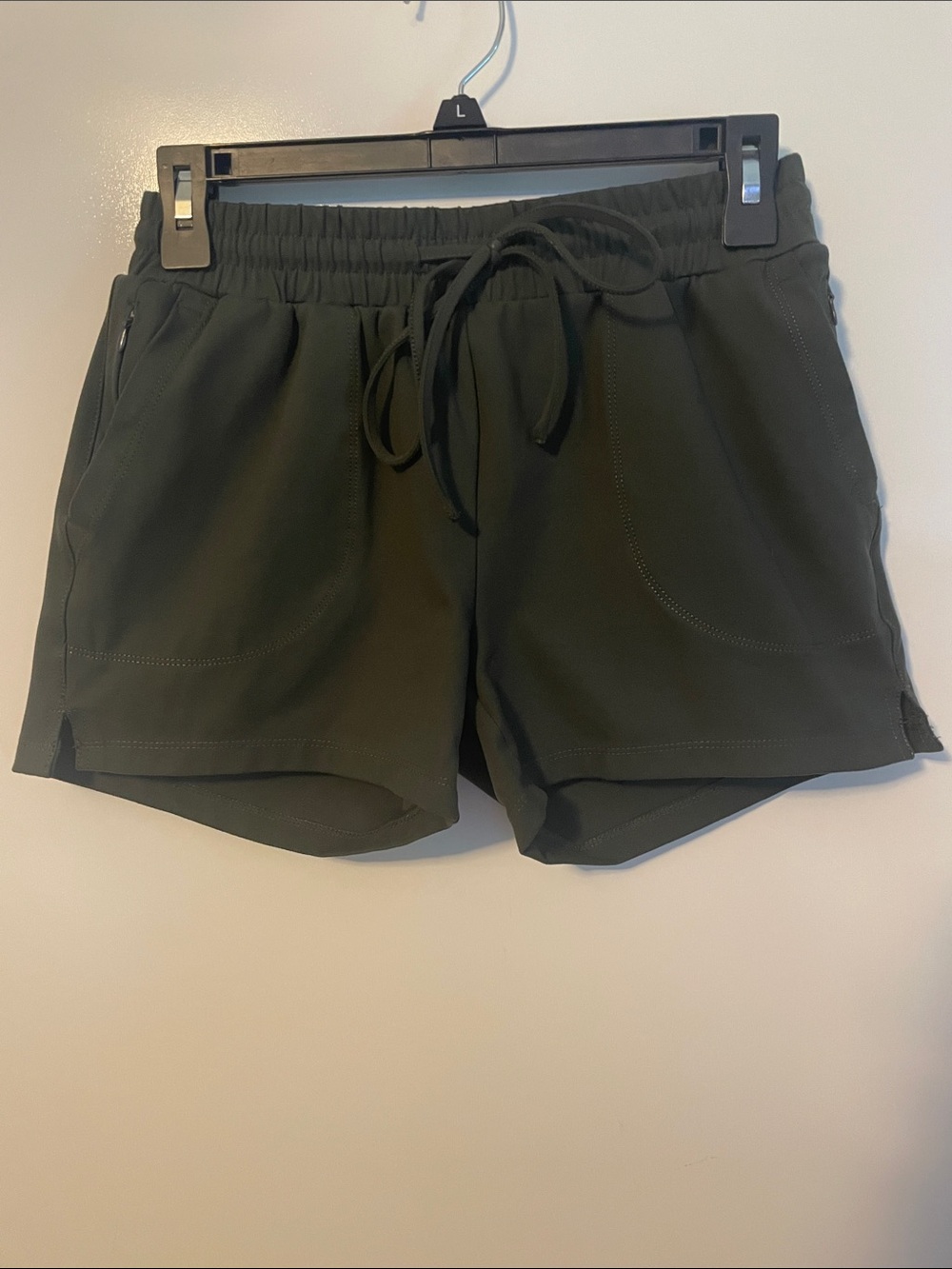 Nicole Miller Olive Green Polyester/Spandex Pocket Shorts Size XS